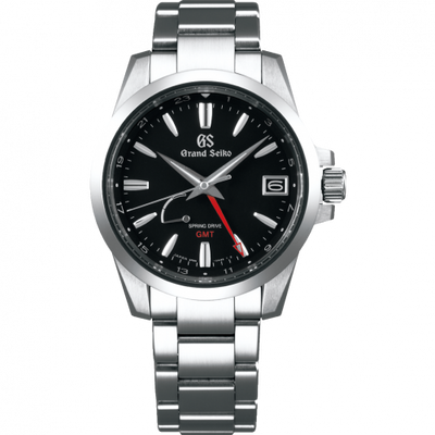 Remontoir à montres pour montre Grand Seiko Spring Drive Spring Drive GMT Stainless Steel / Noire / Bracelet