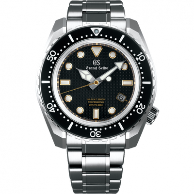 Remontoir à montres pour montre Grand Seiko Mechanical Automatic Hi-Beat 36000 Professional 600 m Diver's Titanium / Noire / Bracelet