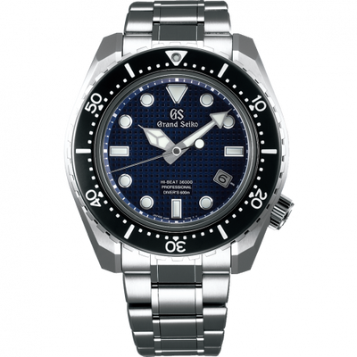 Remontoir à montres pour montre Grand Seiko Mechanical Automatic Hi-Beat 36000 Professional 600 m Diver's Titanium / Bleu / Bracelet / Limited Edition