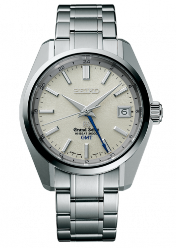 Remontoir à montres pour montre Grand Seiko Mechanical Automatic GMT Stainless Steel / Cream / Bracelet
