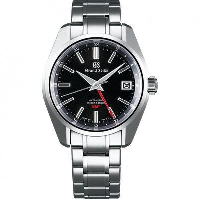 Remontoir à montres pour montre Grand Seiko Mechanical Automatic Hi Beat 36000 GMT Stainless Steel / Noire / Bracelet