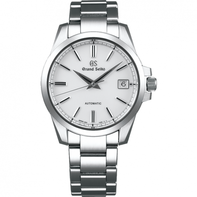 Remontoir à montres pour montre Grand Seiko Mechanical Automatic Date Stainless Steel / Blanc / Bracelet