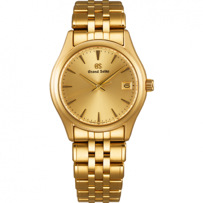 Remontoir à montres pour montre Grand Seiko Quartz Quartz Date Yellow Or / Champagne / Bracelet