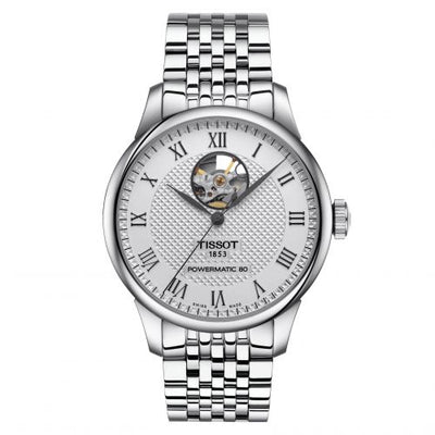 Remontoir à montres pour montre Tissot Le Locle Le Locle Powermatic 80 Open Heart Stainless Steel / Argent / Bracelet
