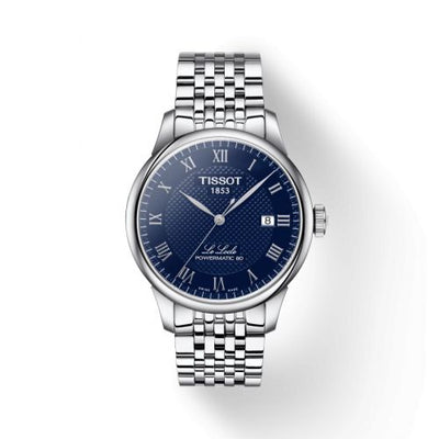 Remontoir à montres pour montre Tissot Le Locle Le Locle Powermatic 80 39.3 Stainless Steel / Bleu / Bracelet