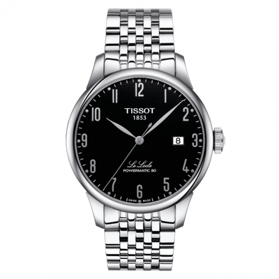 Remontoir à montres pour montre Tissot Le Locle Le Locle Powermatic 80 39.3 Stainless Steel / Noire / Bracelet