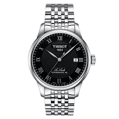 Remontoir à montres pour montre Tissot Le Locle Le Locle Powermatic 80 39.3 Stainless Steel / Noire / Bracelet