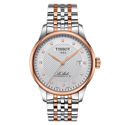 Remontoir à montres pour montre Tissot Le Locle Le Locle Powermatic 80 39.3 Stainless Steel / Rose Or PVD / Argent / Bracelet
