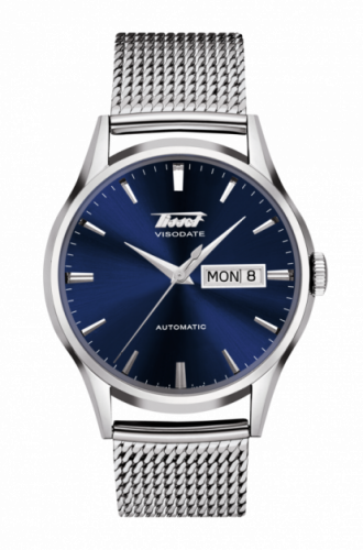 Watch Winder for watch Tissot Heritage Visodate Automatic Stainless Steel / Blue / Milanese