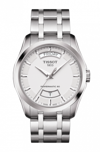 Watch Winder for watch Tissot Couturier Couturier Powermatic 80 Stainless Steel / Silver / Bracelet