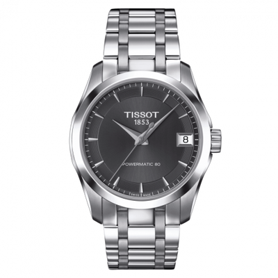 Watch Winder for watch Tissot Couturier Couturier Powermatic 80 32 Stainless Steel / Grey / Bracelet