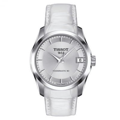 Watch Winder for watch Tissot Couturier Couturier Powermatic 80 32 Stainless Steel / Silver / Strap