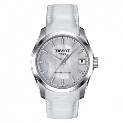 Watch Winder for watch Tissot Couturier Couturier Powermatic 80 32 Stainless Steel / MOP / Strap