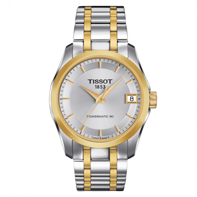 Watch Winder for watch Tissot Couturier Couturier Powermatic 80 32 Stainless Steel / Yellow Gold PVD / Silver / Bracelet