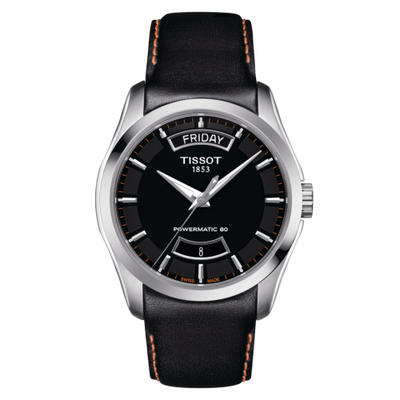 Watch Winder for watch Tissot Couturier Couturier Powermatic 80 39 Stainless Steel / Black / Strap