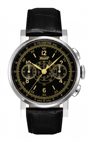 Watch Winder for watch Tissot Heritage Heritage Chronograph Stainless Steel / Black / Strap