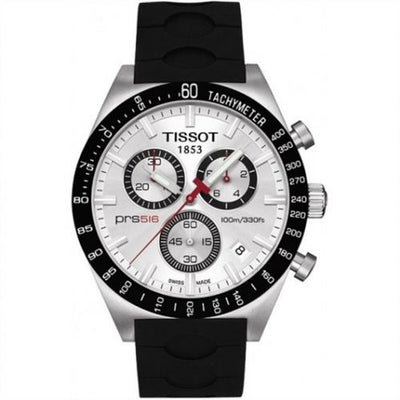 Remontoir à montres pour montre Tissot PRS 516 PRS 516 Quartz Chronograph Argent Rubber