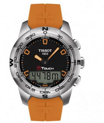 Watch Winder for watch Tissot Touch T-Touch II Orange Rubber