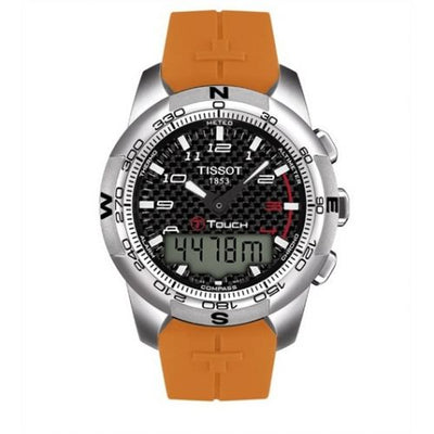Remontoir à montres pour montre Tissot Touch T-Touch II Orange Rubber Carbon