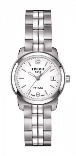 Watch Winder for watch Tissot PR 100 PR 100 Quartz 24.5 Stainless Steel / White / Bracelet