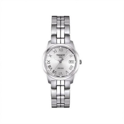 Remontoir à montres pour montre Tissot PR 100 PR 100 Quartz 24.5 Stainless Steel / Argent / Bracelet