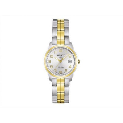 Remontoir à montres pour montre Tissot PR 100 PR 100 Quartz 24.5 Stainless Steel / Yellow Or PVD / Argent / Bracelet