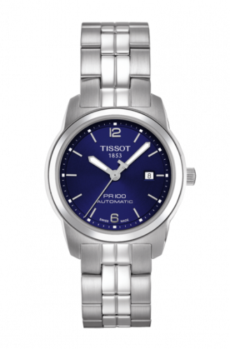 Remontoir à montres pour montre Tissot PR 100 PR 100 Automatic 27 Stainless Steel / Bleu / Bracelet