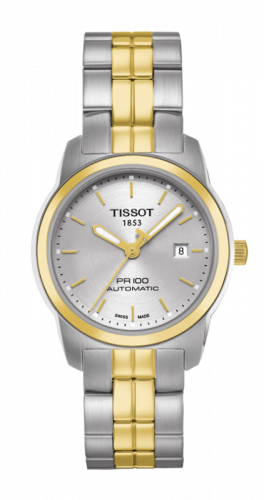 Watch Winder for watch Tissot PR 100 PR 100 Automatic 27 Stainless Steel / Yellow Gold PVD / Silver / Bracelet