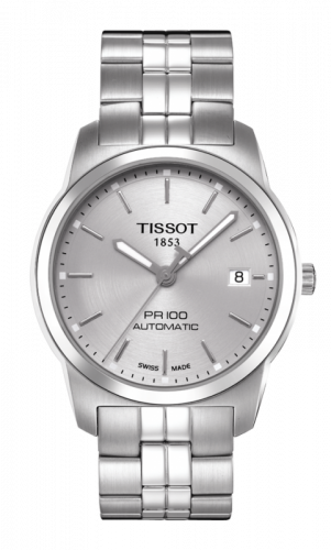 Remontoir à montres pour montre Tissot PR 100 PR 100 Automatic 38 Stainless Steel / Argent / Bracelet