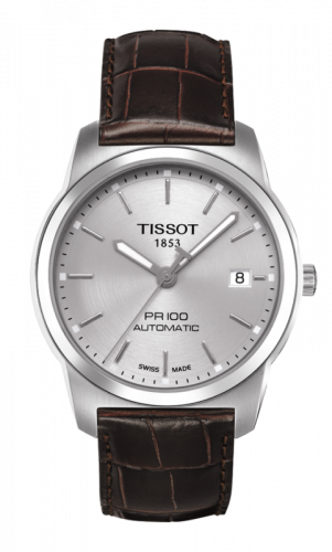 Remontoir à montres pour montre Tissot PR 100 PR 100 Automatic 38 Stainless Steel / Argent / Strap