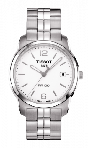 Watch Winder for watch Tissot PR 100 PR 100 Quartz 38 Stainless Steel / White / Bracelet