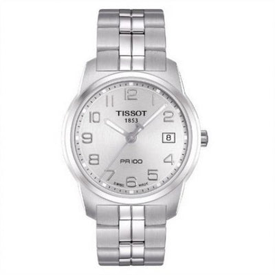 Remontoir à montres pour montre Tissot PR 100 PR 100 Quartz 38 Stainless Steel / Argent / Bracelet