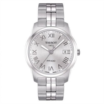 Remontoir à montres pour montre Tissot PR 100 PR 100 Quartz 38 Stainless Steel / Argent / Bracelet