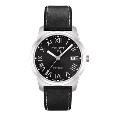 Remontoir à montres pour montre Tissot PR 100 PR 100 Quartz 38 Stainless Steel / Noire / Strap