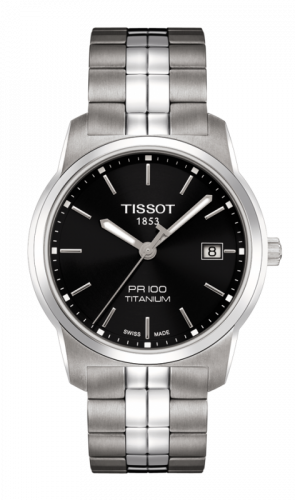 Watch Winder for watch Tissot PR 100 PR 100 Quartz 38 Titanium / Black / Bracelet