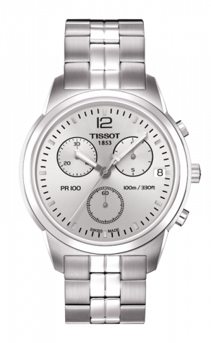Watch Winder for watch Tissot PR 100 PR 100 Chronograph Quartz 38 Stainless Steel / Silver / Bracelet