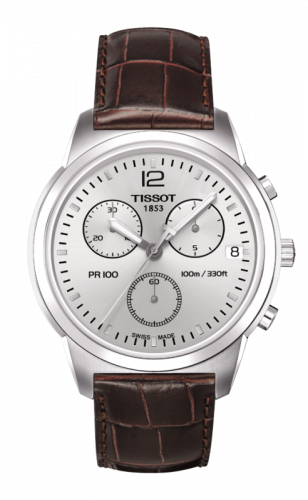 Watch Winder for watch Tissot PR 100 PR 100 Chronograph Quartz 38 Stainless Steel / Silver / Strap