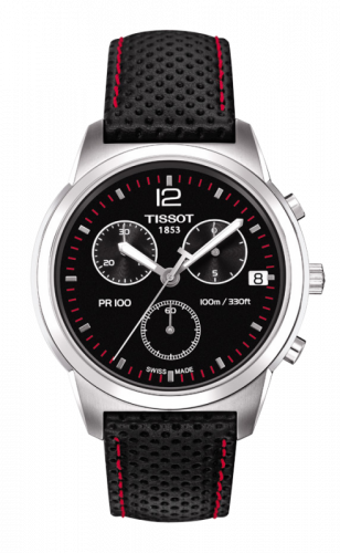 Watch Winder for watch Tissot PR 100 PR 100 Chronograph Quartz 38 Stainless Steel / Black / Strap
