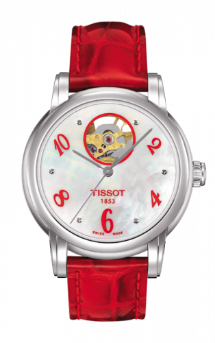 Watch Winder for watch Tissot T-Classic Lady Heart Red Mother-of-Pearl