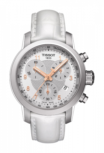 Watch Winder for watch Tissot PRC 200 PRC 200 Quartz Chronograph Lady Rose Roman White