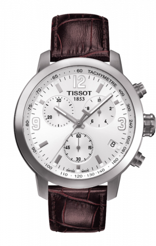 Watch Winder for watch Tissot PRC 200 PRC 200 Quartz Chronograph Silver Leather