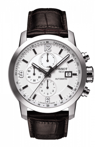 Watch Winder for watch Tissot PRC 200 PRC 200 Automatic Chronograph Silver Leather