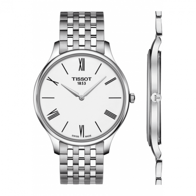 Remontoir à montres pour montre Tissot Tradition Tradition 5.5 Stainless Steel / Blanc / Bracelet