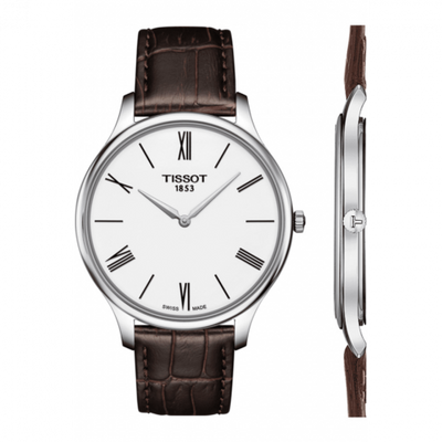 Remontoir à montres pour montre Tissot Tradition Tradition 5.5 Stainless Steel / Blanc / Strap