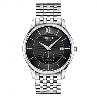 Remontoir à montres pour montre Tissot Tradition Tradition Automatic Small Second Stainless Steel / Noire / Bracelet
