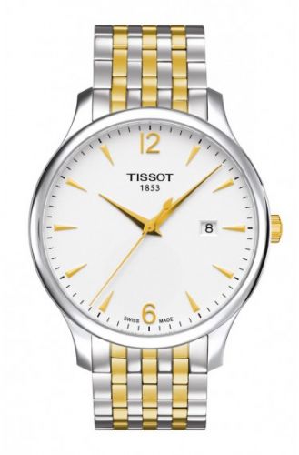 Remontoir à montres pour montre Tissot Tradition Tradition Quartz 42 Stainless Steel / Yellow Or PVD / Argent / Bracelet