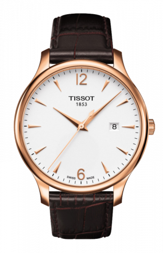 Remontoir à montres pour montre Tissot Tradition Tradition Quartz 42 Rose Or PVD / Argent / Strap