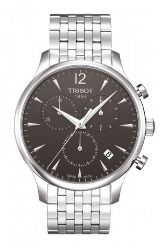 Remontoir à montres pour montre Tissot Tradition Tradition Chronograph Stainless Steel / Gris / Bracelet