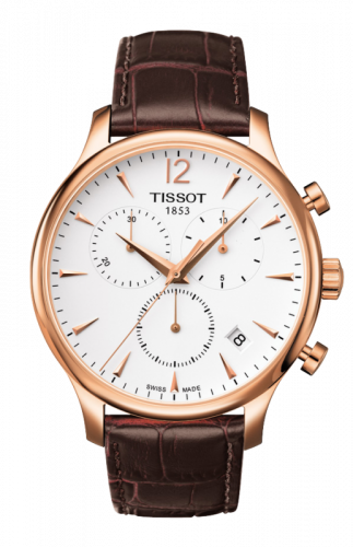 Remontoir à montres pour montre Tissot Tradition Tradition Chronograph PVD Rose Or / Argent