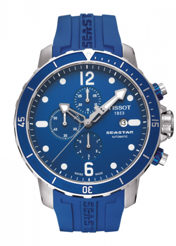 Watch Winder for watch Tissot Seastar Seastar 1000 Automatic Chronograph Blue Rubber